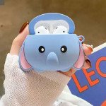 Wholesale Cute Design Cartoon Silicone Cover Skin for Airpod (1 / 2) Charging Case (Elephant)